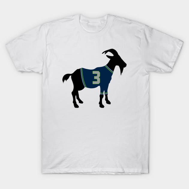 Russell Wilson GOAT T-Shirt by cwijeta